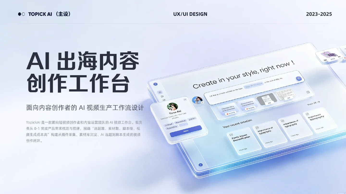 AI出海内容创作工作台 项目封面